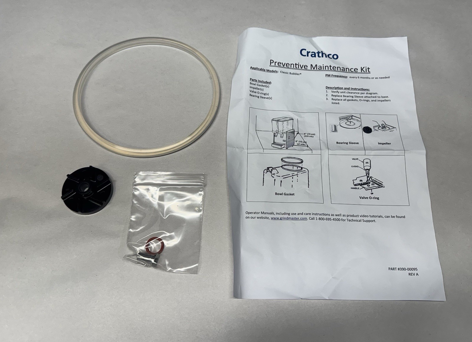 Crathco Grindmaster 250-00138 Preventive Maintenance Kit D25