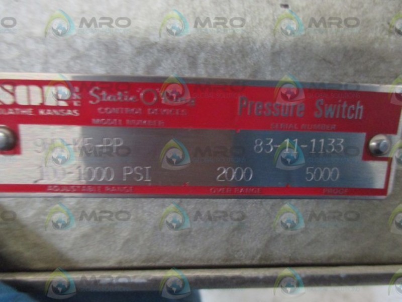 SOR 9NN-K5-PP PRESSURE SWITCH NSNP