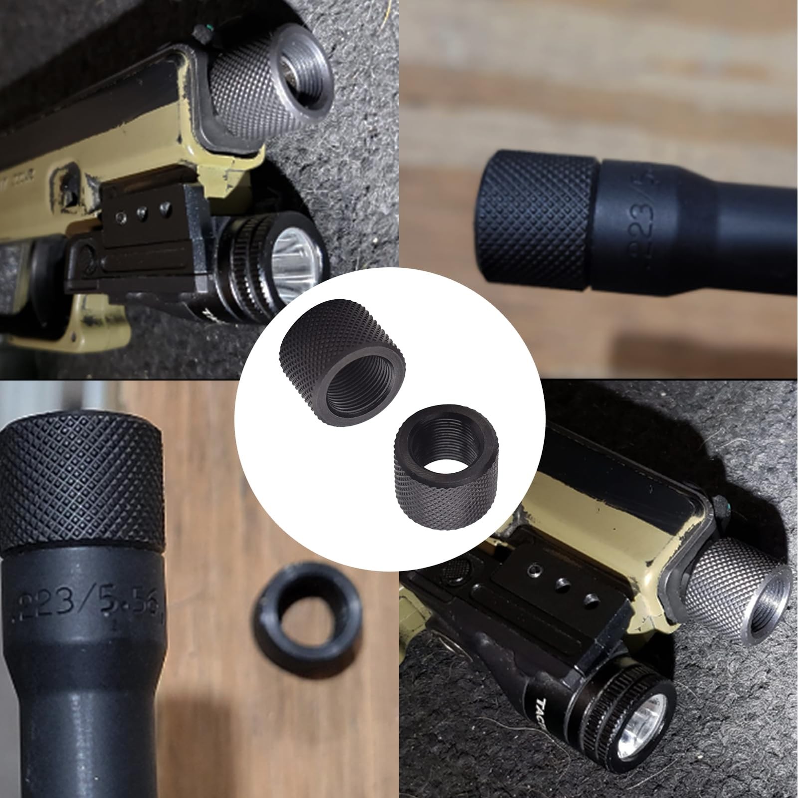 2 Pack Thread Protector 1/2 x 28 for 22LR .223 & 5.56, Blackness black