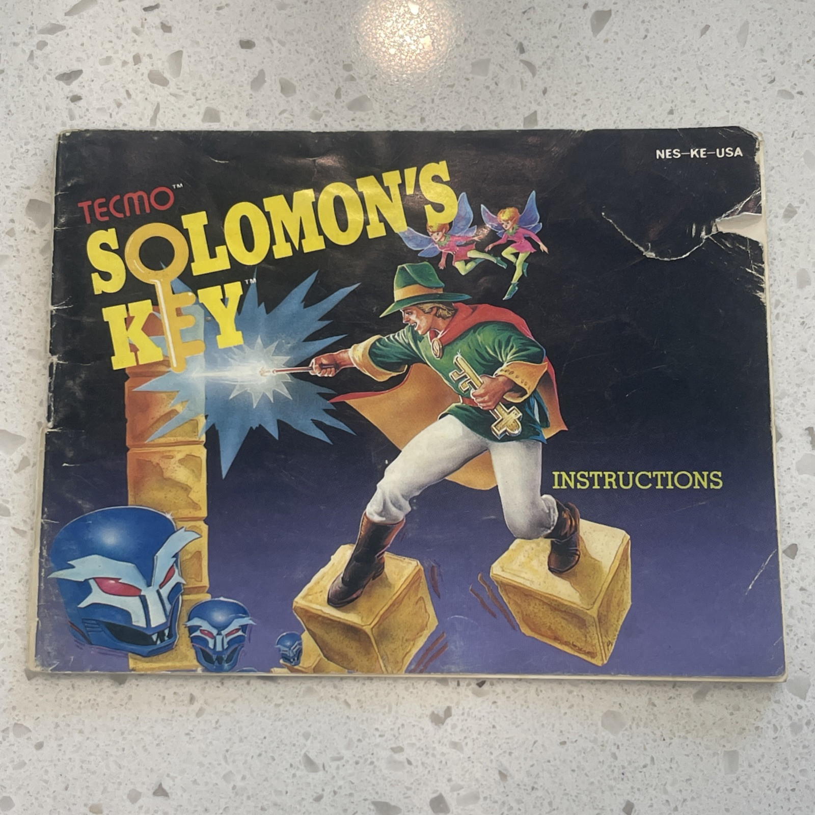 Solomon's Key Nintendo NES Manual Instructions Booklet