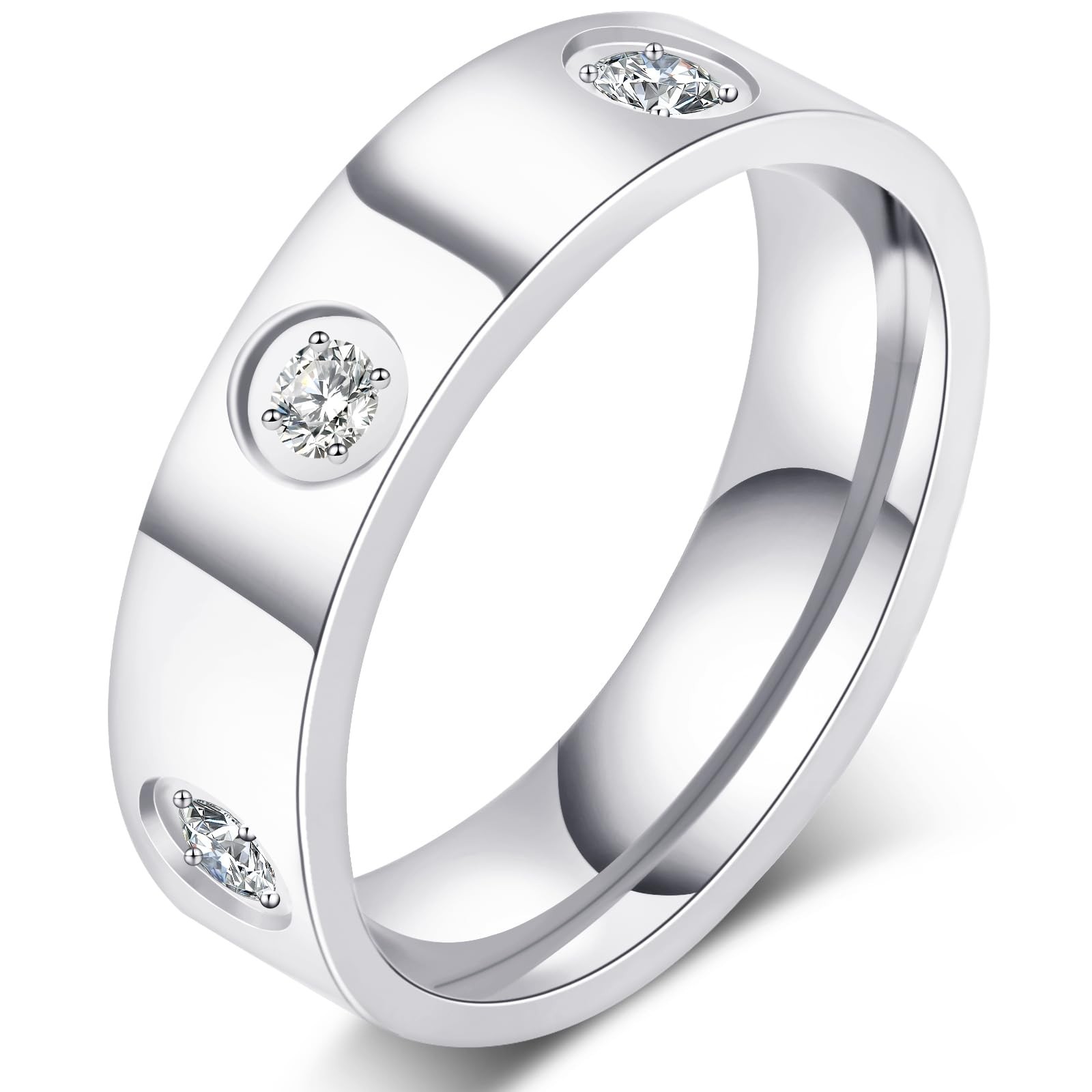 AmorArtSky Love Ring 18k Gold Silver Rings ：Friendship Ring With Screw De