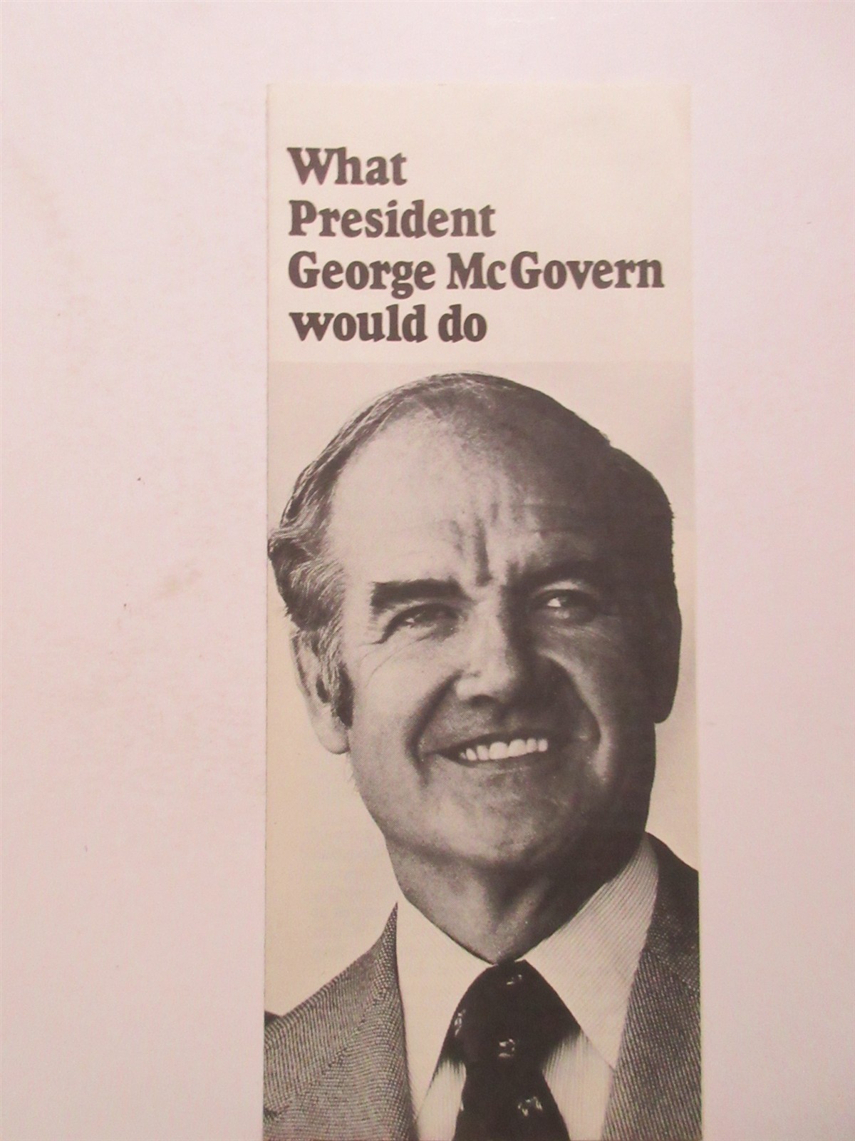 ORIGINAL VINTAGE CAMPAIGN BROCHURE What President George McGovern would do