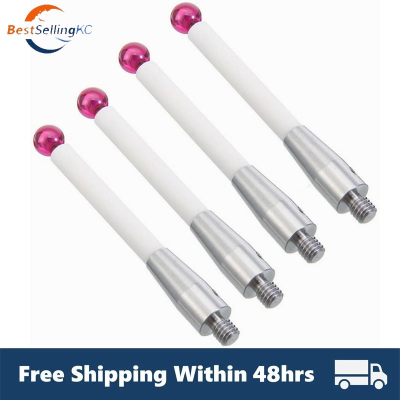 4Pcs For Renishaw A-5000-3709 CMM Probe Stylus 50mm-Ceramic Stem - 6mm Ball NEW