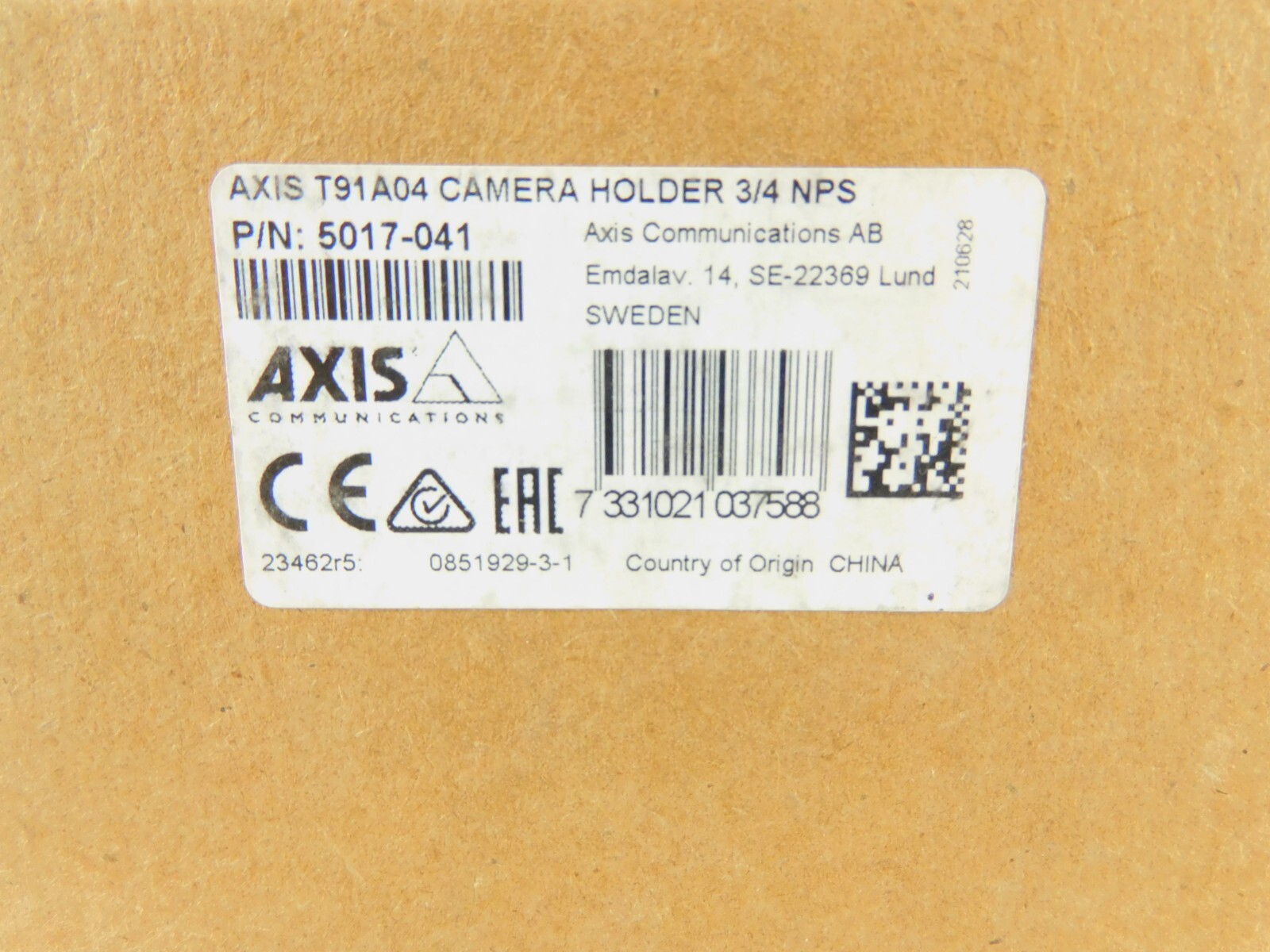 AXIS T91A04 Camera Holder 3/4" NPS 5017-041