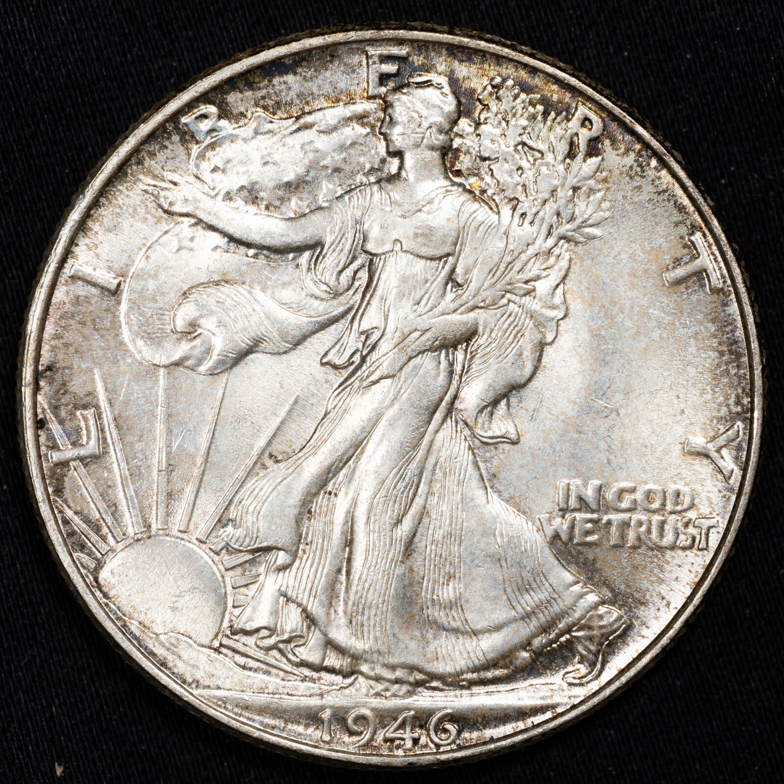 1946-P Walking Liberty Silver Half Dollar Choice BU Uncirculated - Exact Shown