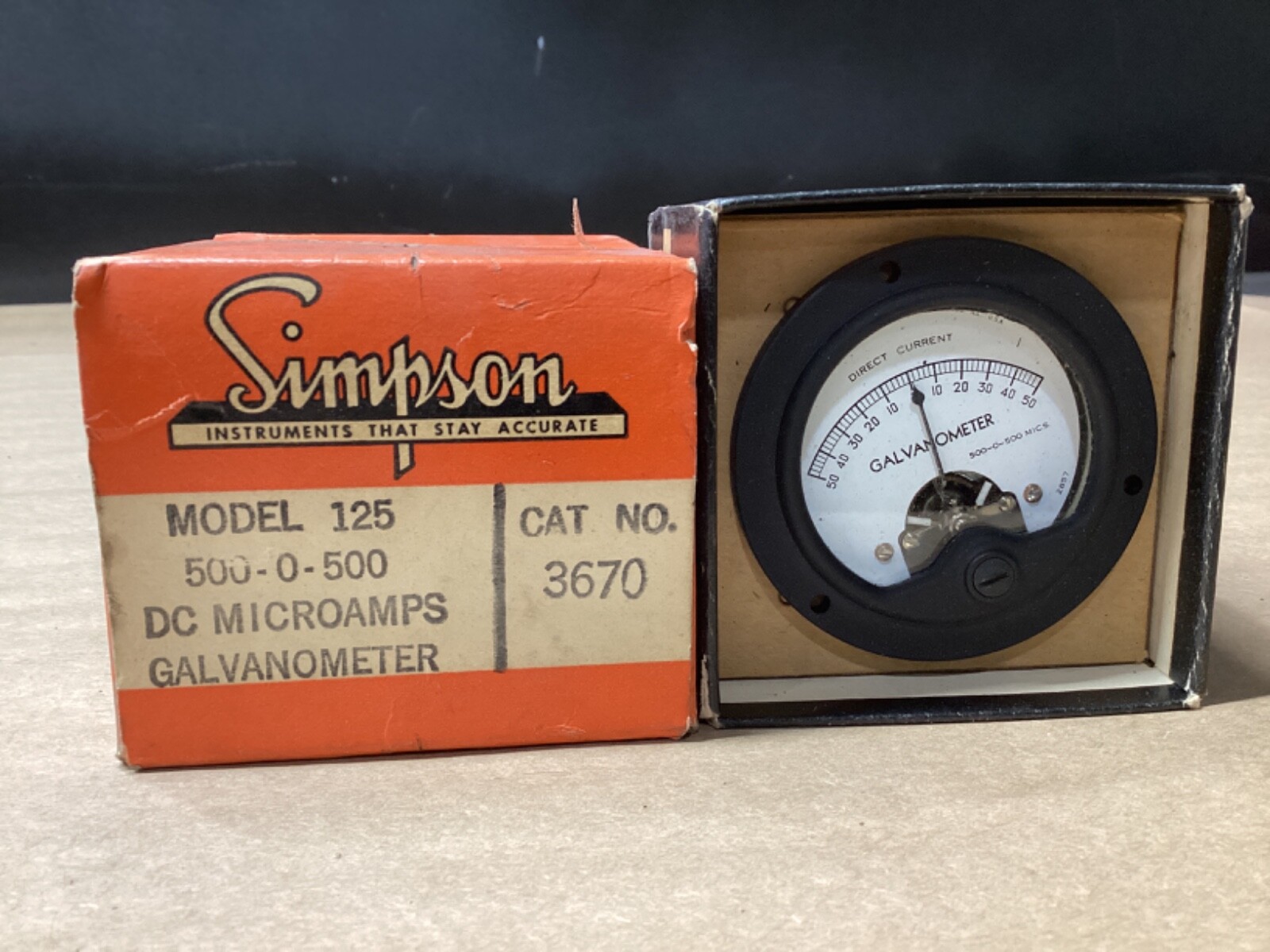 Simpson 0-50  Panel Gauge Model 125  3670 #100F318*CO