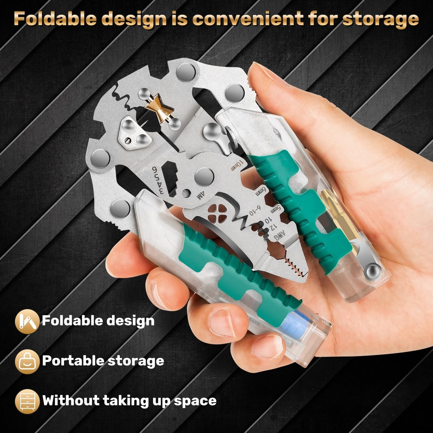 DIY Portable Multi-Functional Fold Wire Stripper Scissor w/ Electrical Test US