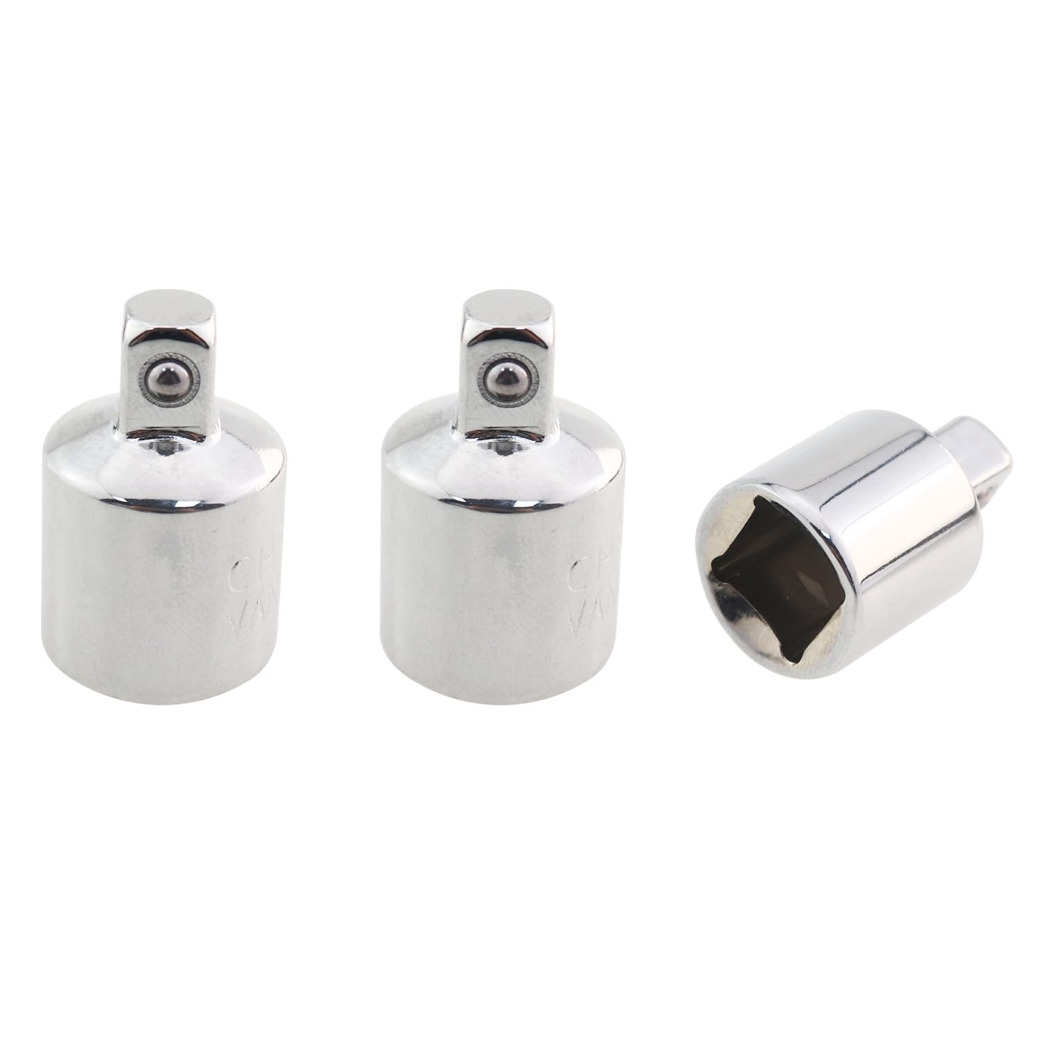 3PCS 3/8 Inch Drive Female x 1/4 Inch Male Socket Conversion Ratchet Wrench A...