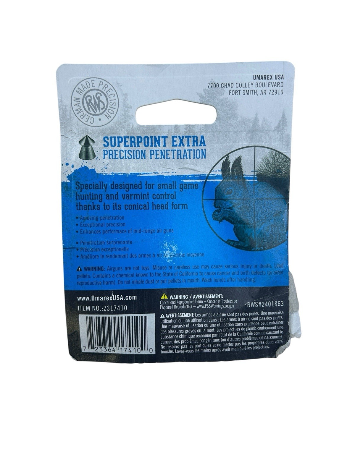 RWS Superpoint Extra .22 Caliber Target Shooting Ammo - 14.5 Grains, Low Residue