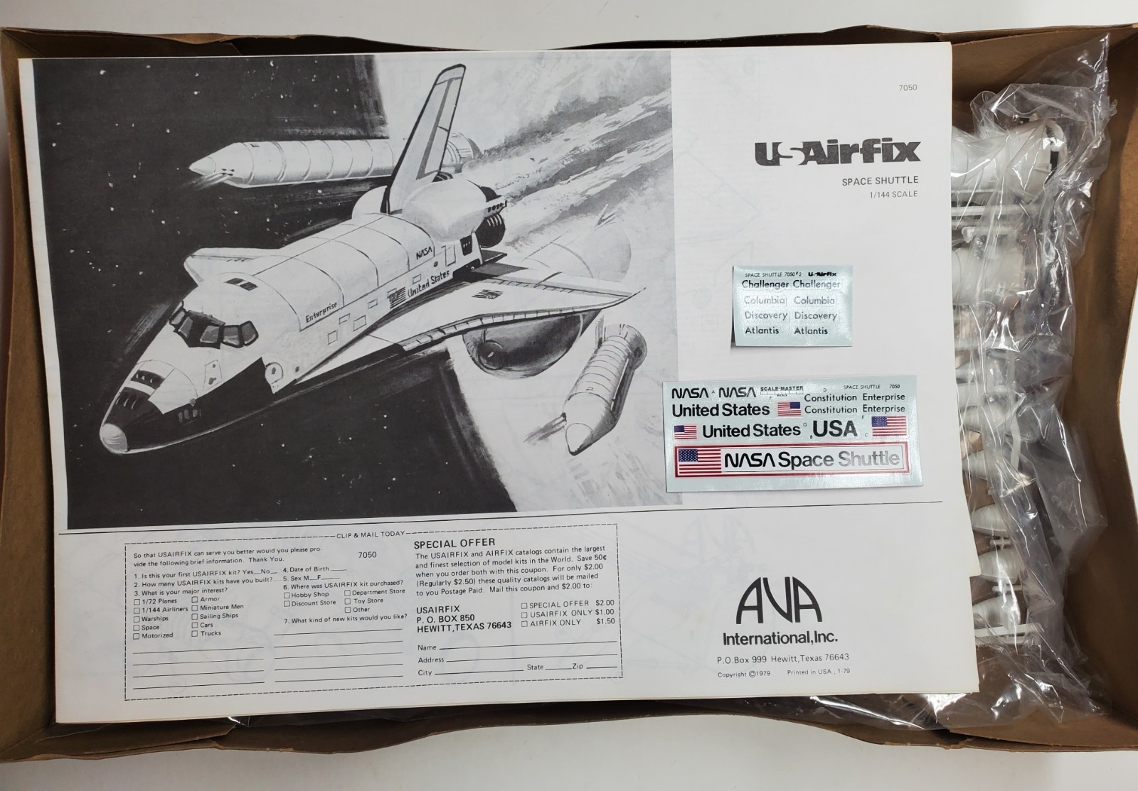 US Airfix 7050 1/144 Scale NASA Space Shuttle Model Kit