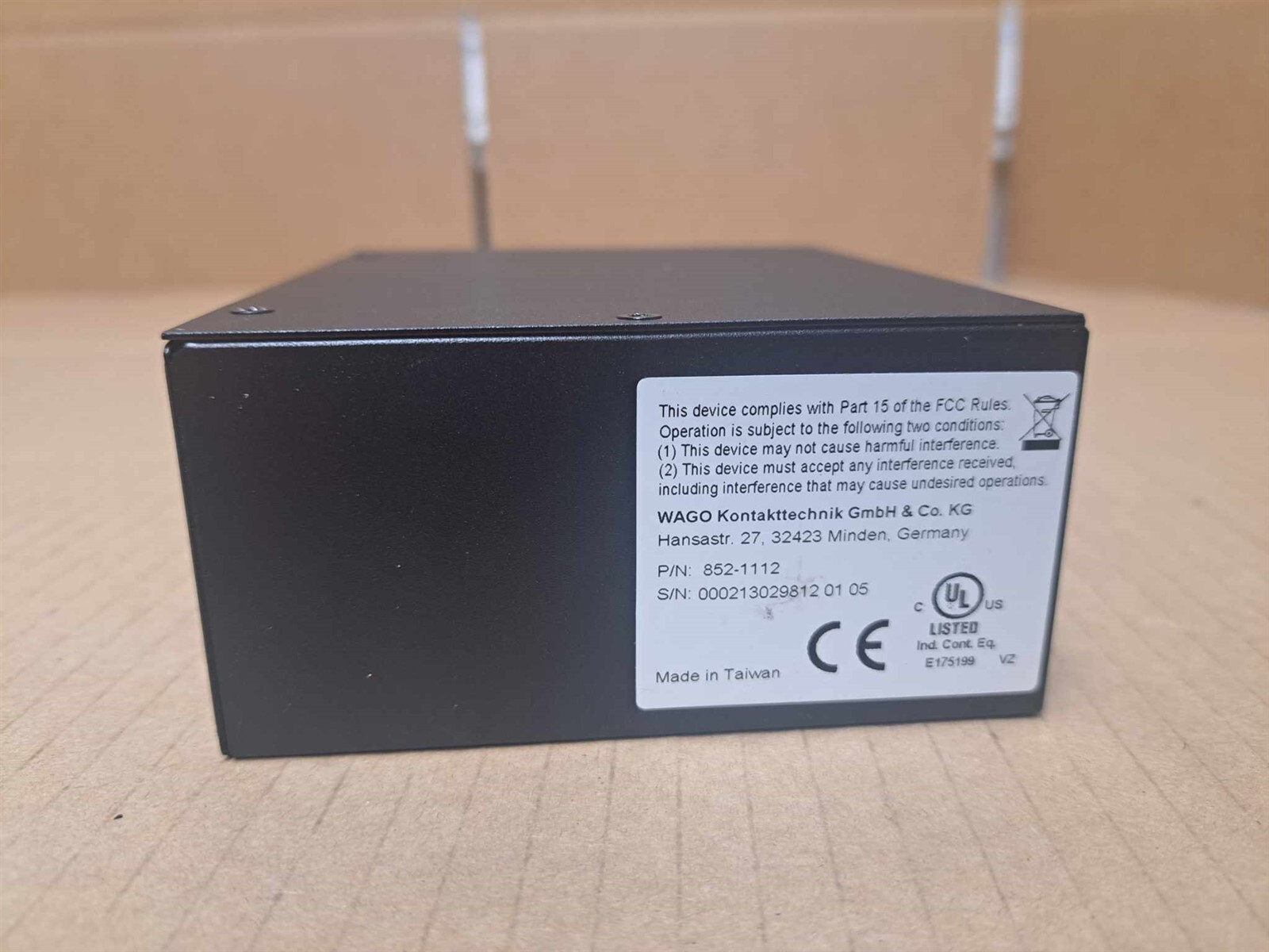 WAGO Ethernet Switch Part No. 852-1112