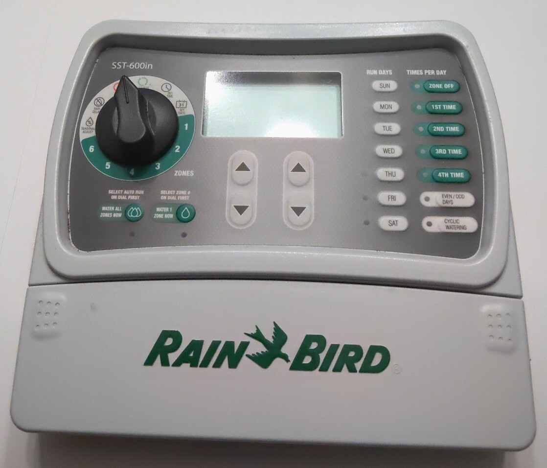 Rain Bird SST600IN 6 Station Irrigation Timer Water Wall System No Power Supply