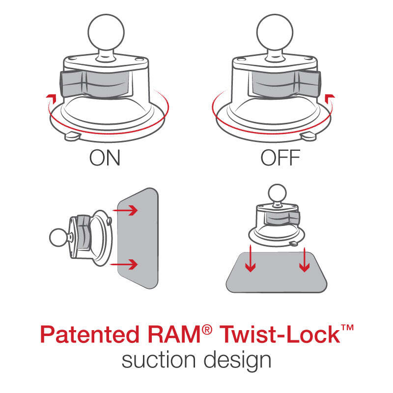 RAM-B-166-UN15WU RAM Quick-Grip Suction Cup Mount for for iPho...