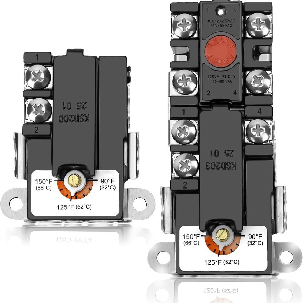 EWH 00 Upper and Lower Thermostat Kit for Electric Water Heaters Black