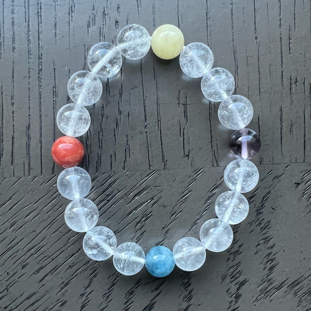 DIY Clear quartz bracelet 10mm SIZE 6.5’