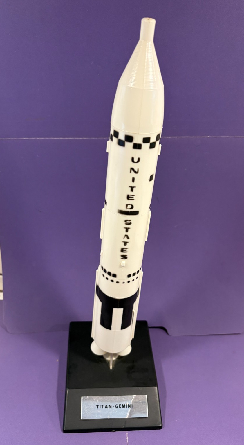 Plastic Kennedy Space Center Titan-Gemini Model Souvenir On Base ~ Countdown Inc