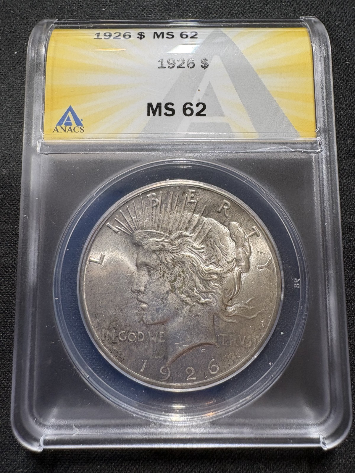1926 Peace Silver Dollar $1 ANACS MS 62