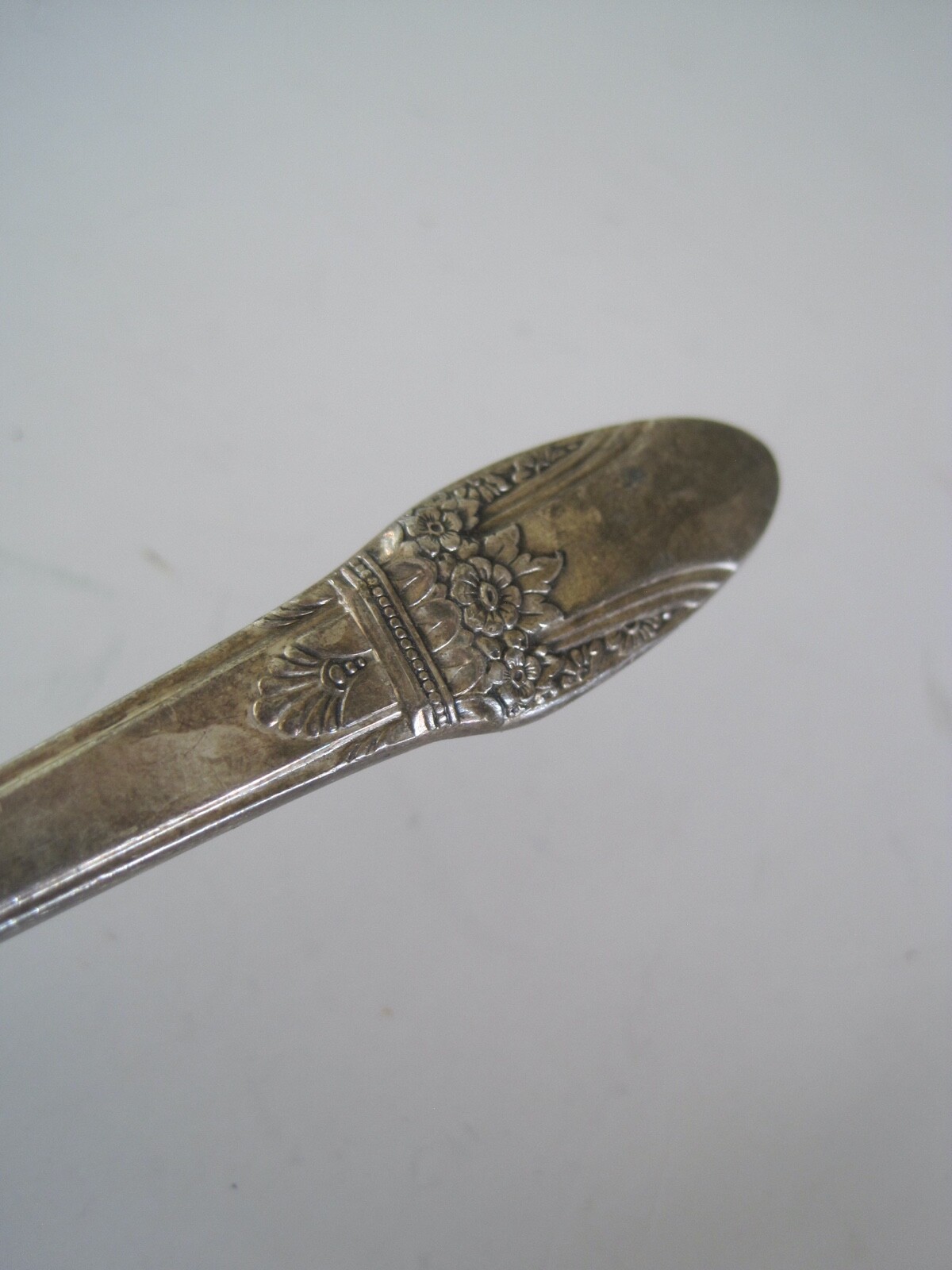 Slotted Teaspoon First Love Monogramed Rogers 1847