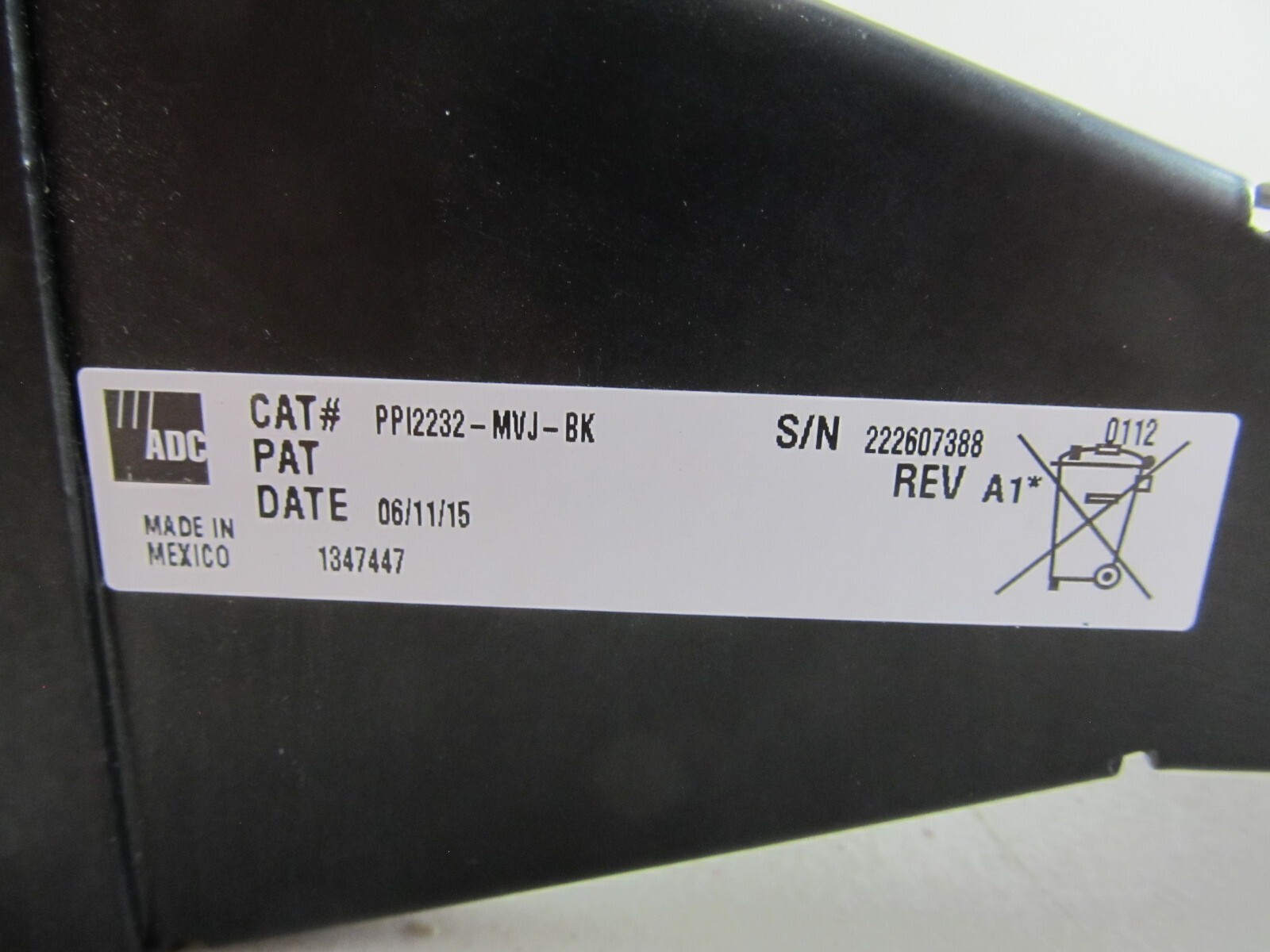 ADC PPI2232-MVJ-BK Midsize Normalled HD Video Patchbay New, No Box