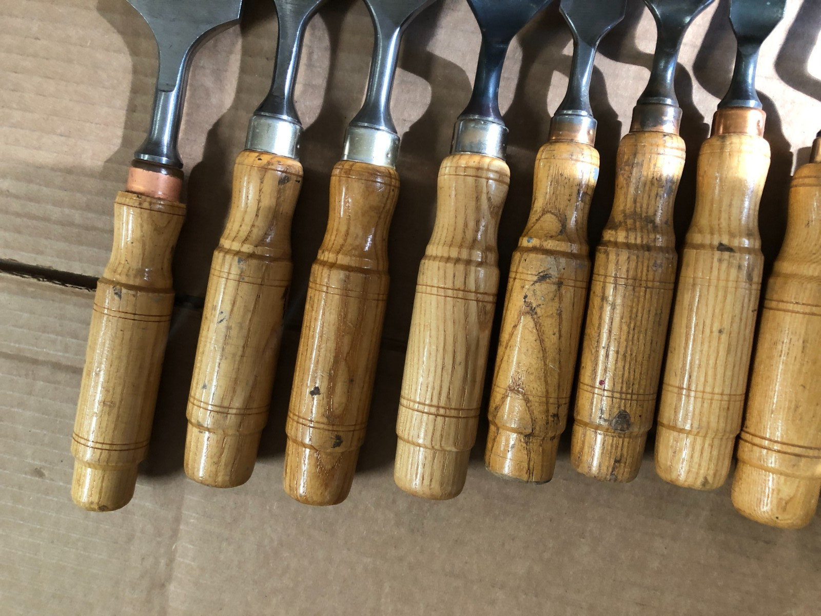 Graduated Cranked Neck Set of 10 Buck Bros Gouges Tang Chisels