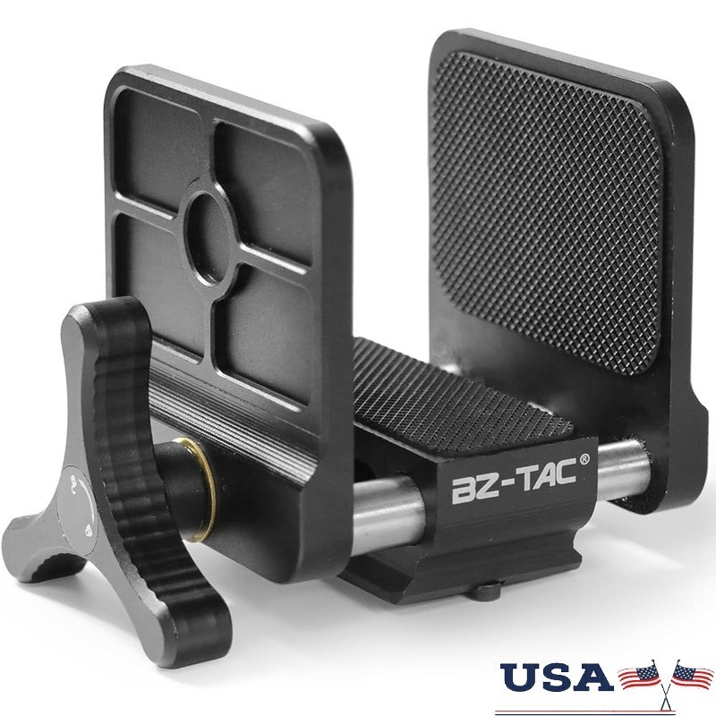 Gun Rifle Clamp Shooting Tripod Rest Tripod Mount Head Universal 2 in 1 Clamp US