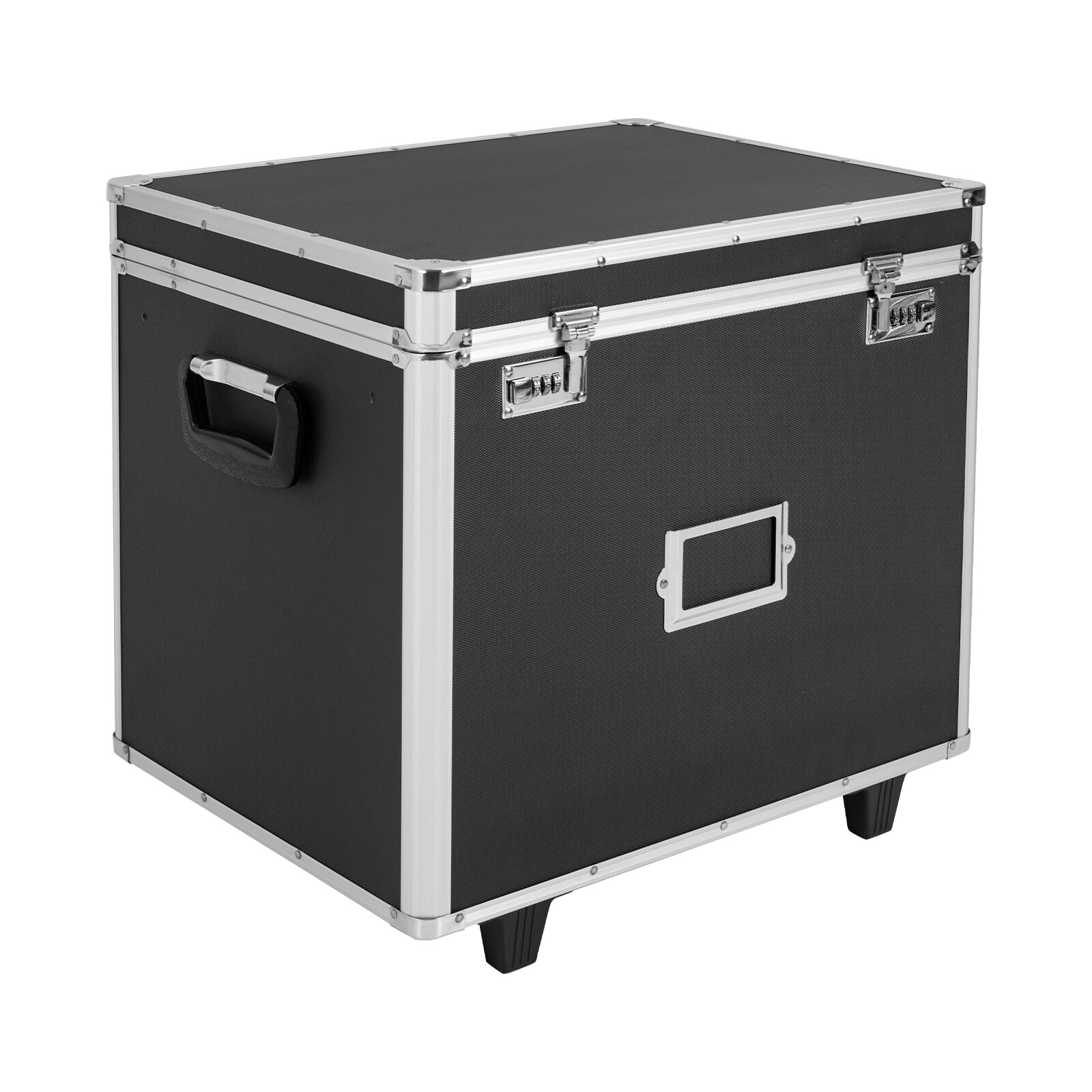 Aluminum Alloy File Lock Box, Hand pull File Case Locking Mobile Business Box