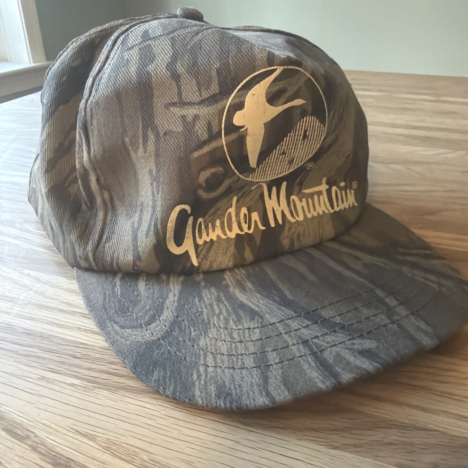 Vintage Mossy Oak Fall Foliage Gander Mountain Camo Snapback Hat Cap Made USA