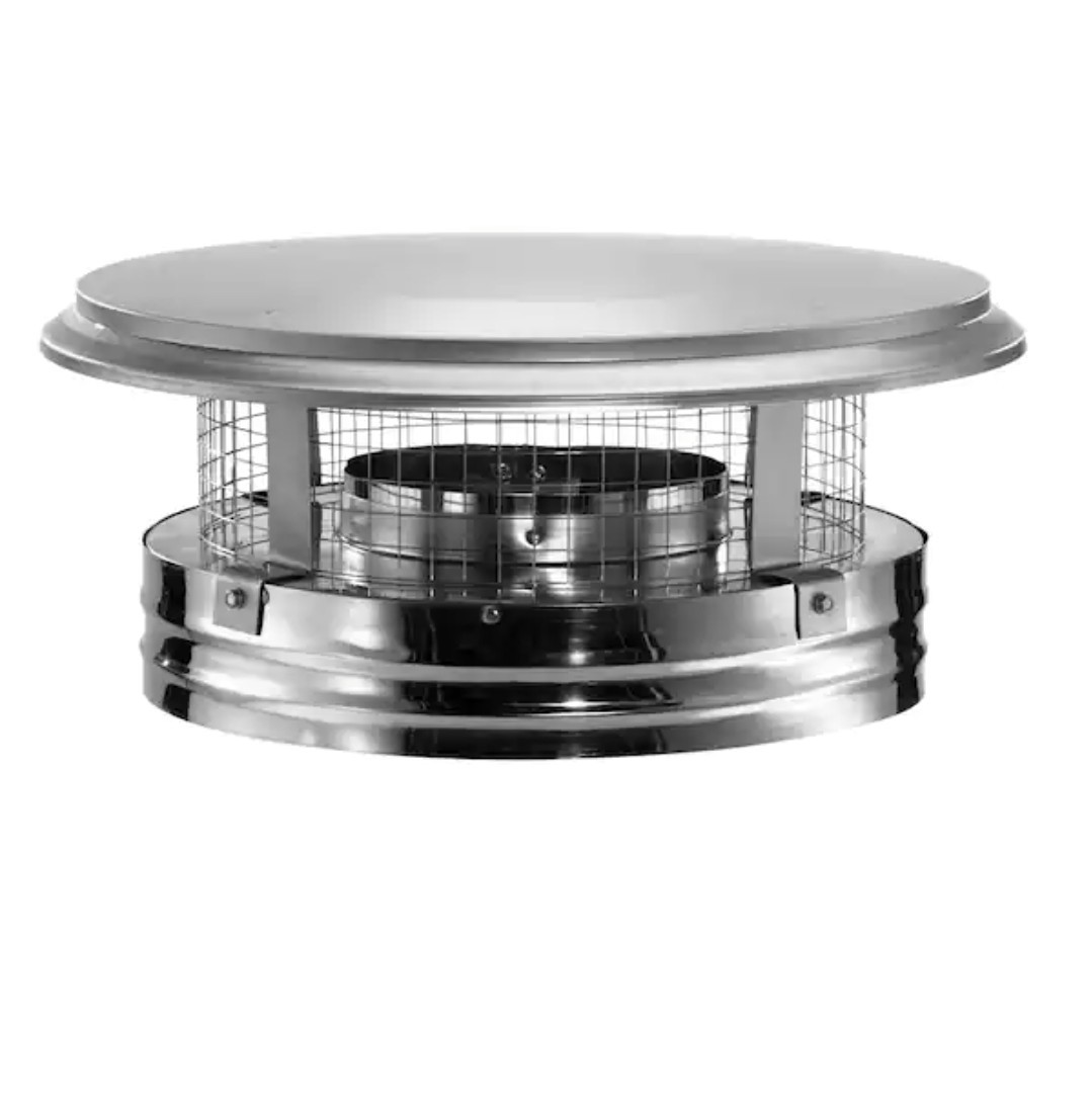 DuraVent DuraPlus 6DP-VC 6 Inch Stainless Steel Round  All Fuel Chimney Cap