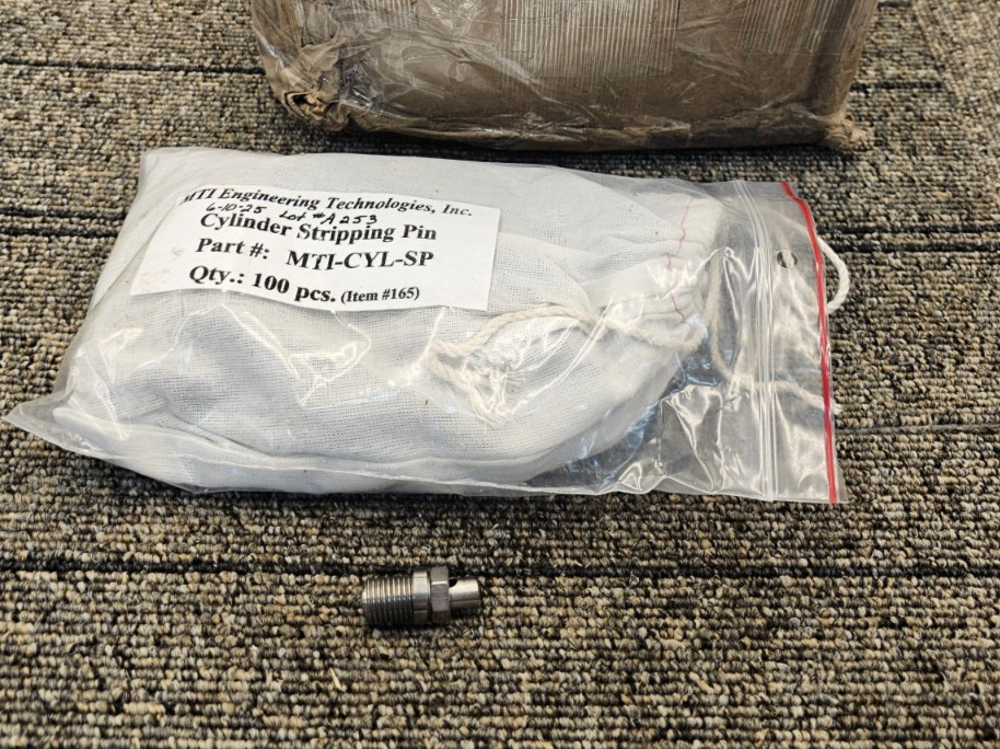(QTY 100) MTI Engineering Technologies MTI-CYL-SP Cylinder Stripping Pin #165