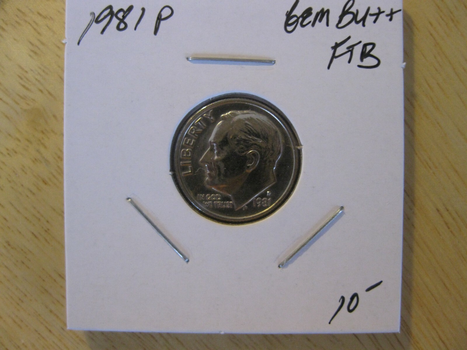 1981 P Roosevelt Dime Gem++ BU! FTB!