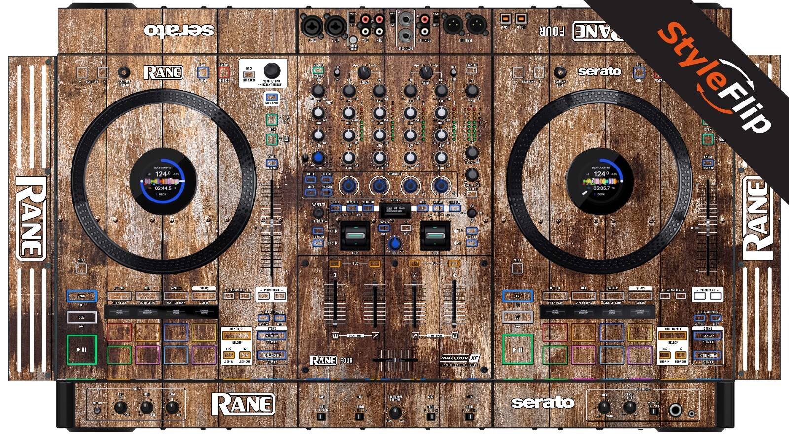 Rane Four Skin | Wood Design 1  | Protective Decal | StyleFlip Skins
