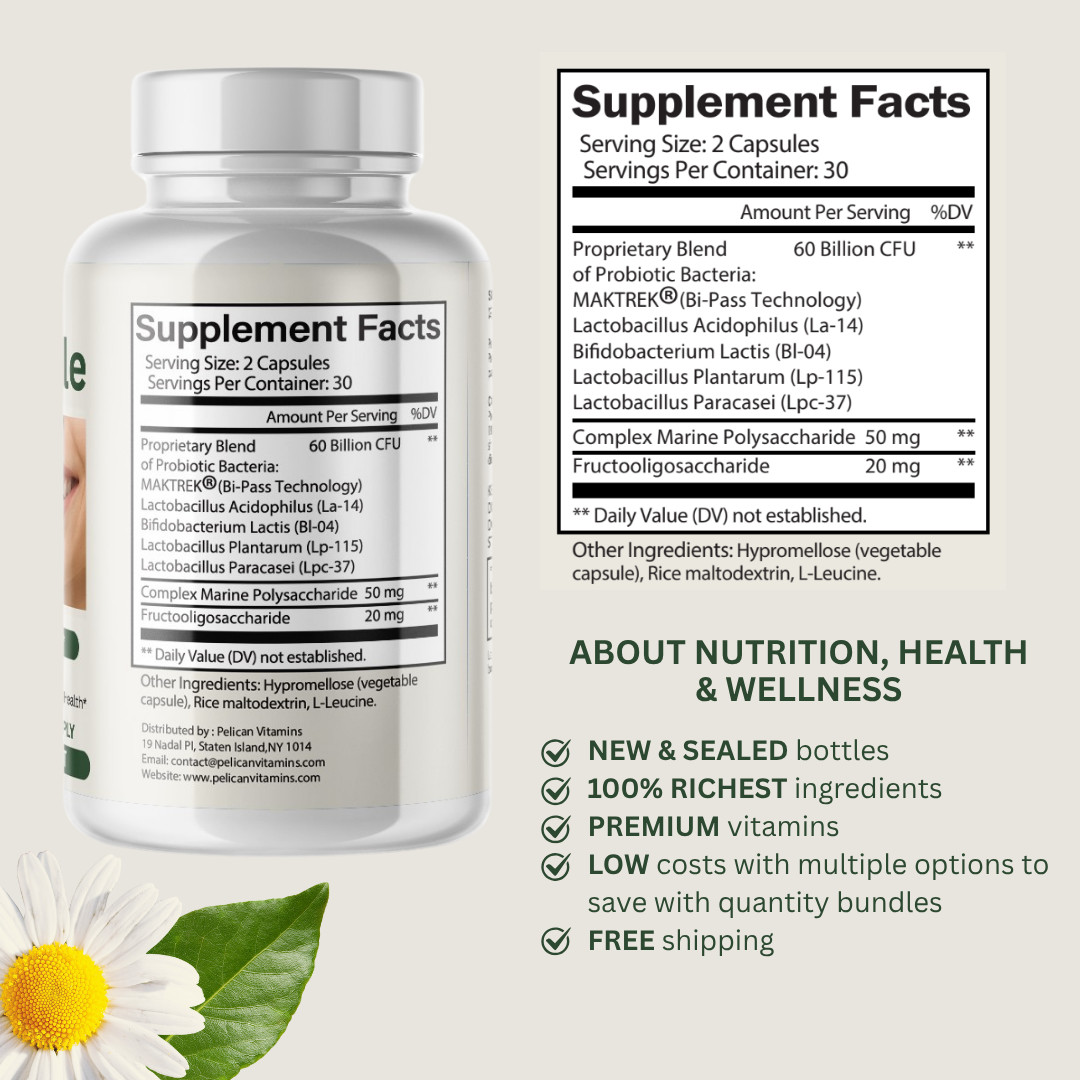 FloraSmile- Oral & Immune Support- 12 Bottles-720 Capsules