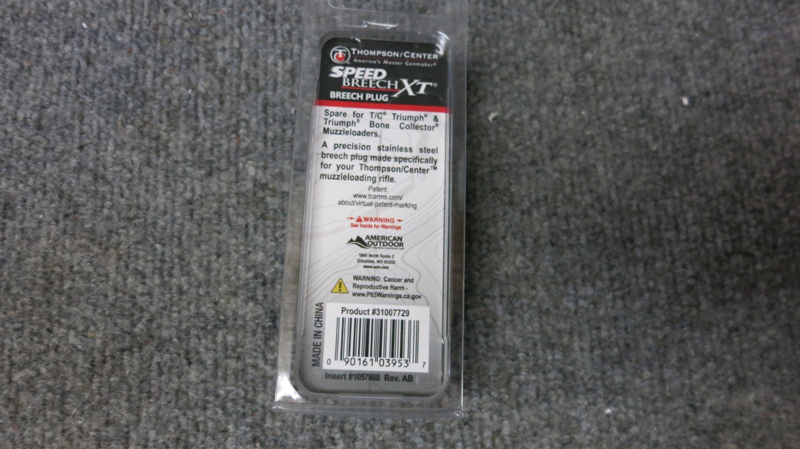 Thompson Center T/C Triumph Muzzleloader Breech Plug #7729, New Other.
