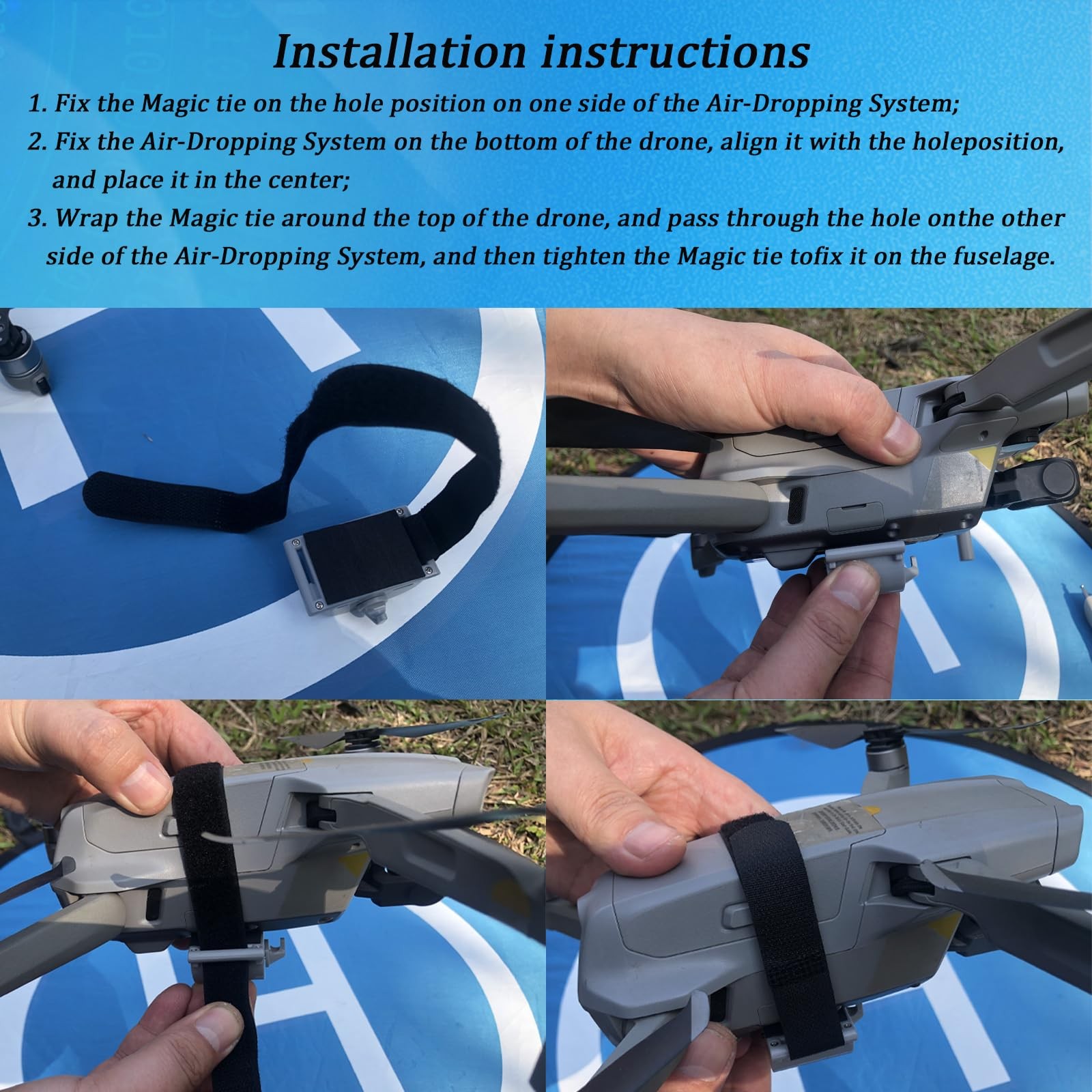 Universally Drone Airdrop System Release Device Payload Delivery Transport Drop,