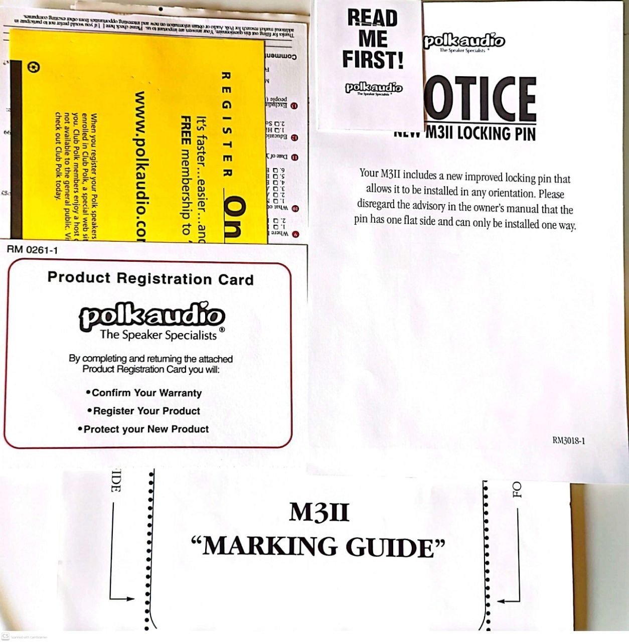 Polk Audio M Series Owners Manual