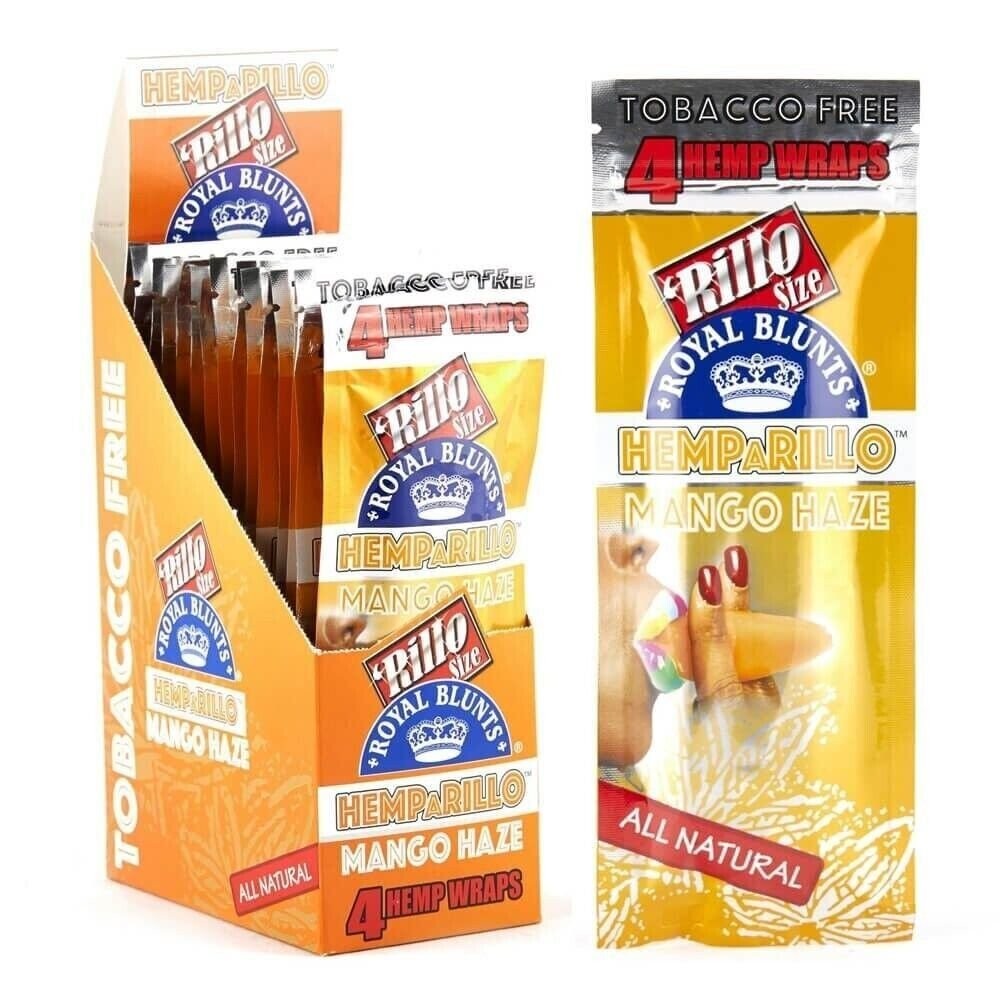 Hemparillo Rillo Size Rolling Paper - Box of 15 (Mango Haze)
