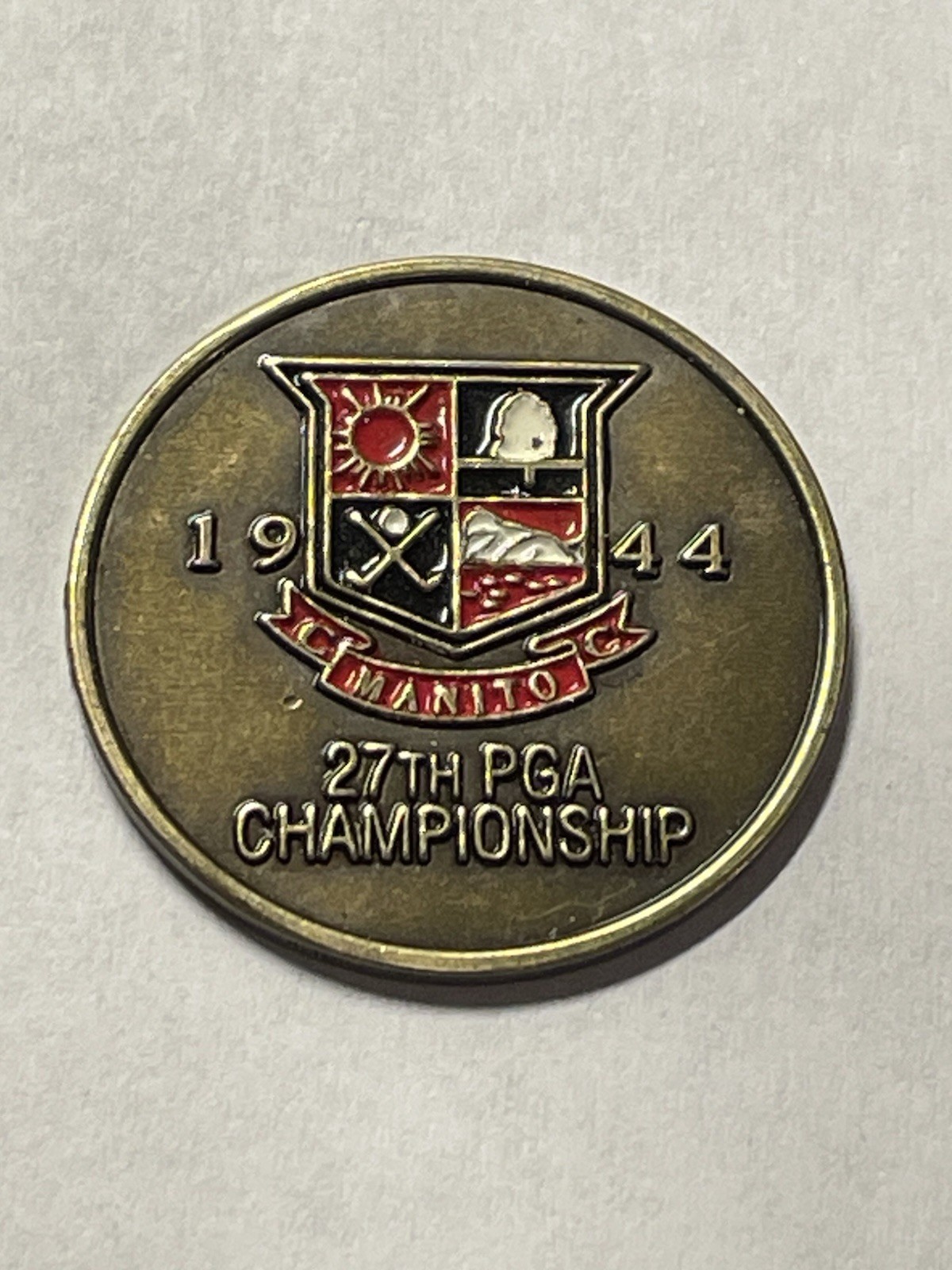 1944 PGA Championship 1" Coin Style Golf Marker - Manito Golf & Country Club
