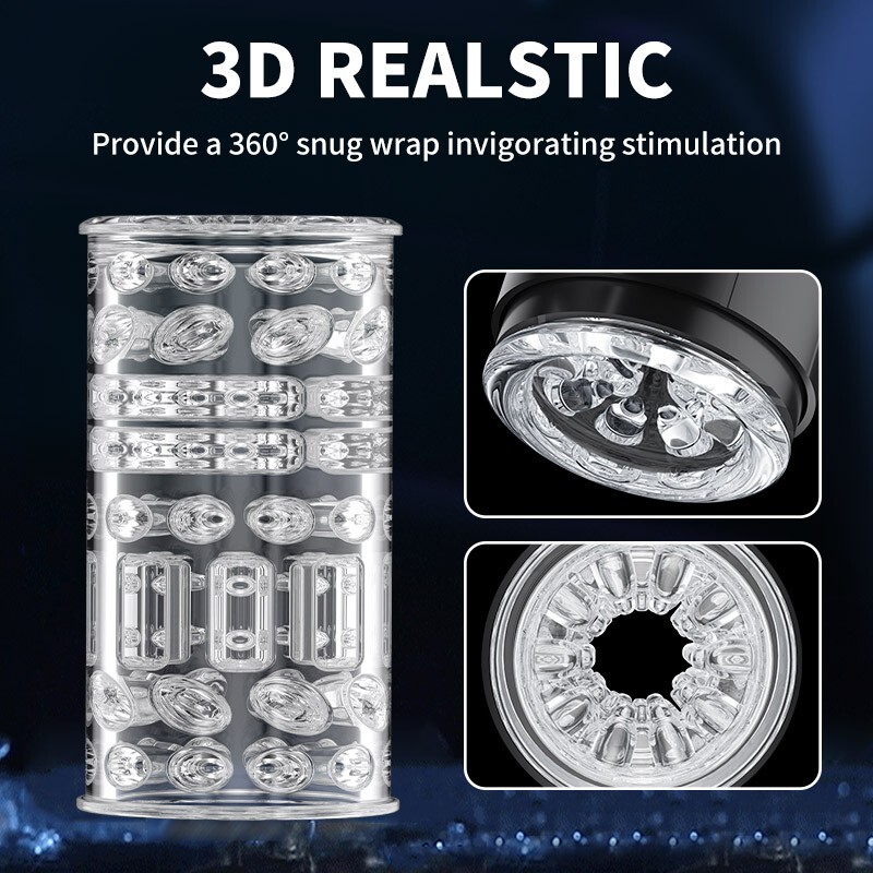 Male Masturbaters Automatic HandsFree Rotating Cup Thrusting Stroker Lubricants