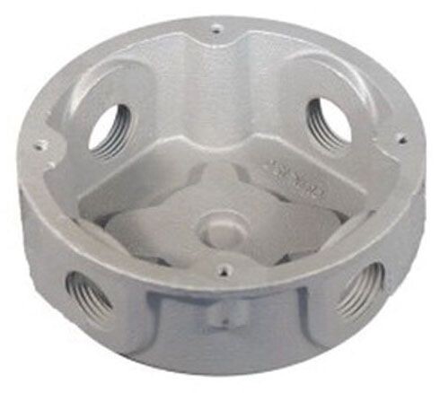 Appleton JBDX-75, (4) 3/4" Hub, Malleable Iron, Rigid Conduit Outlet Box, 1 pc
