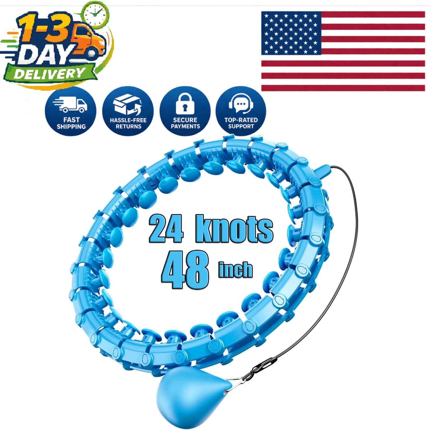 Detachable Infinity Fitness Hoop - 360° Silent Design for Weight Loss Success