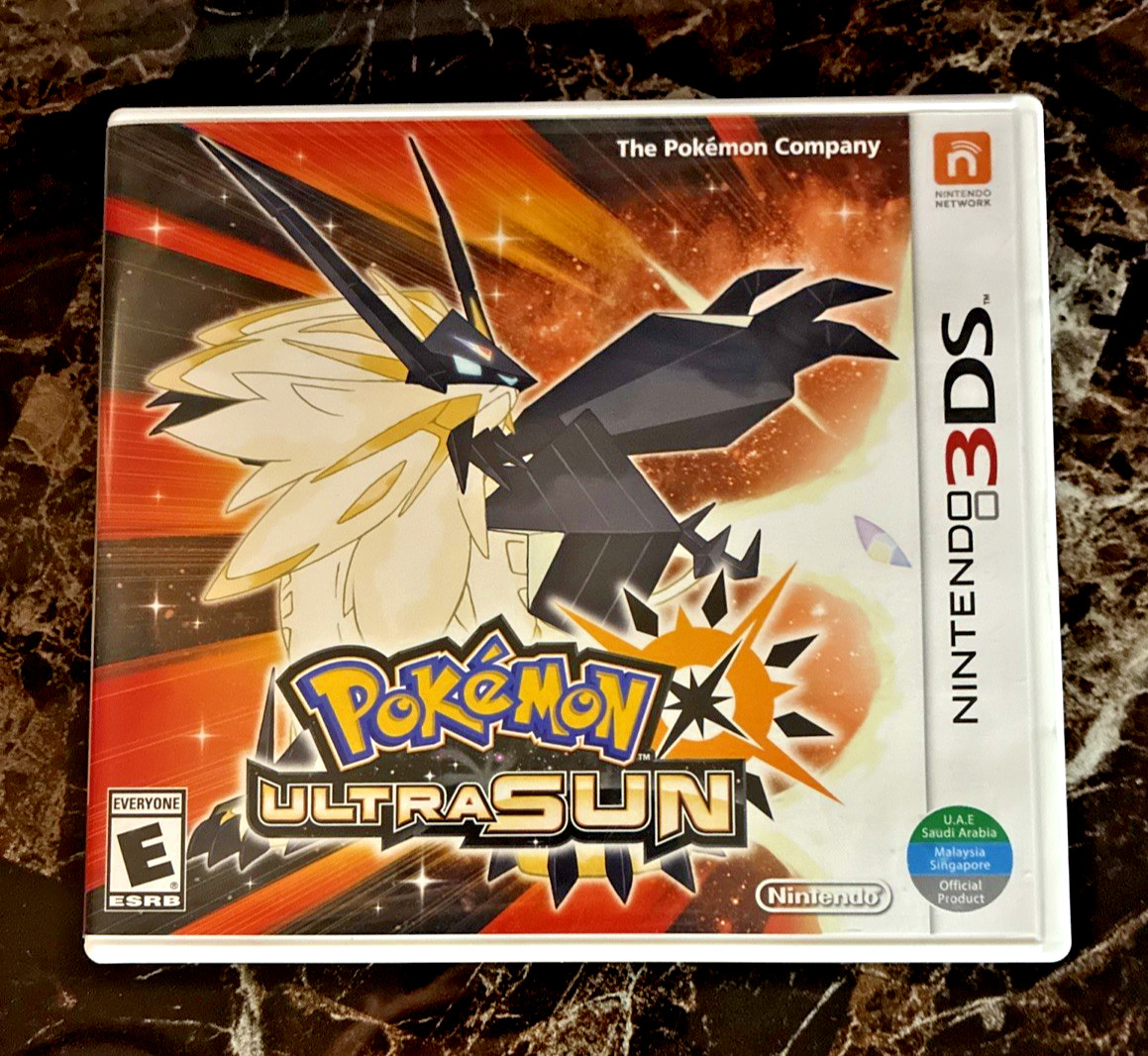 Pokemon Ultra Sun - No Game - Original Case & Manual Only - Nintendo 3DS