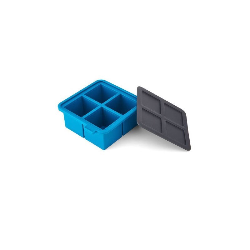 King Cube Ice Cube Tray with Lid: Silicone Whiskey Ice Mold