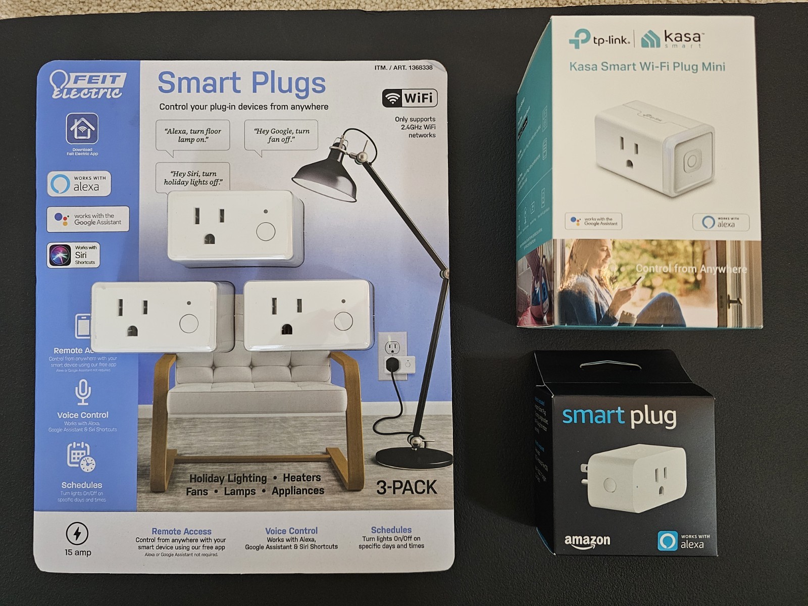 WIFI Smart Plugs (3 Different Brands) Total of 5