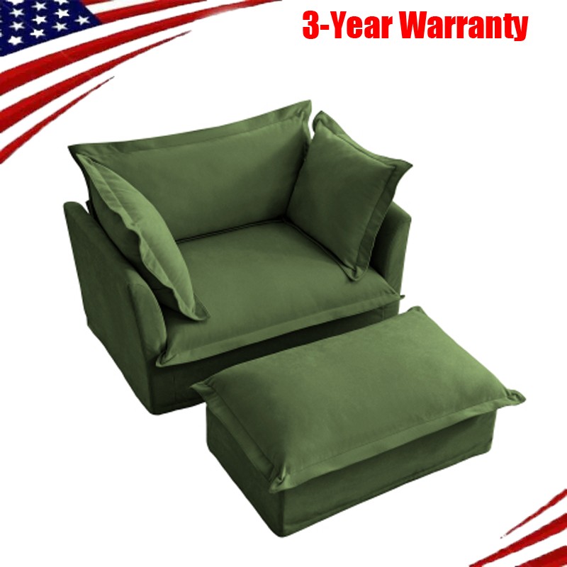 Deep Seat Armchair for Living Room Armchair Sets with Large Soft Pillow Set of 2
