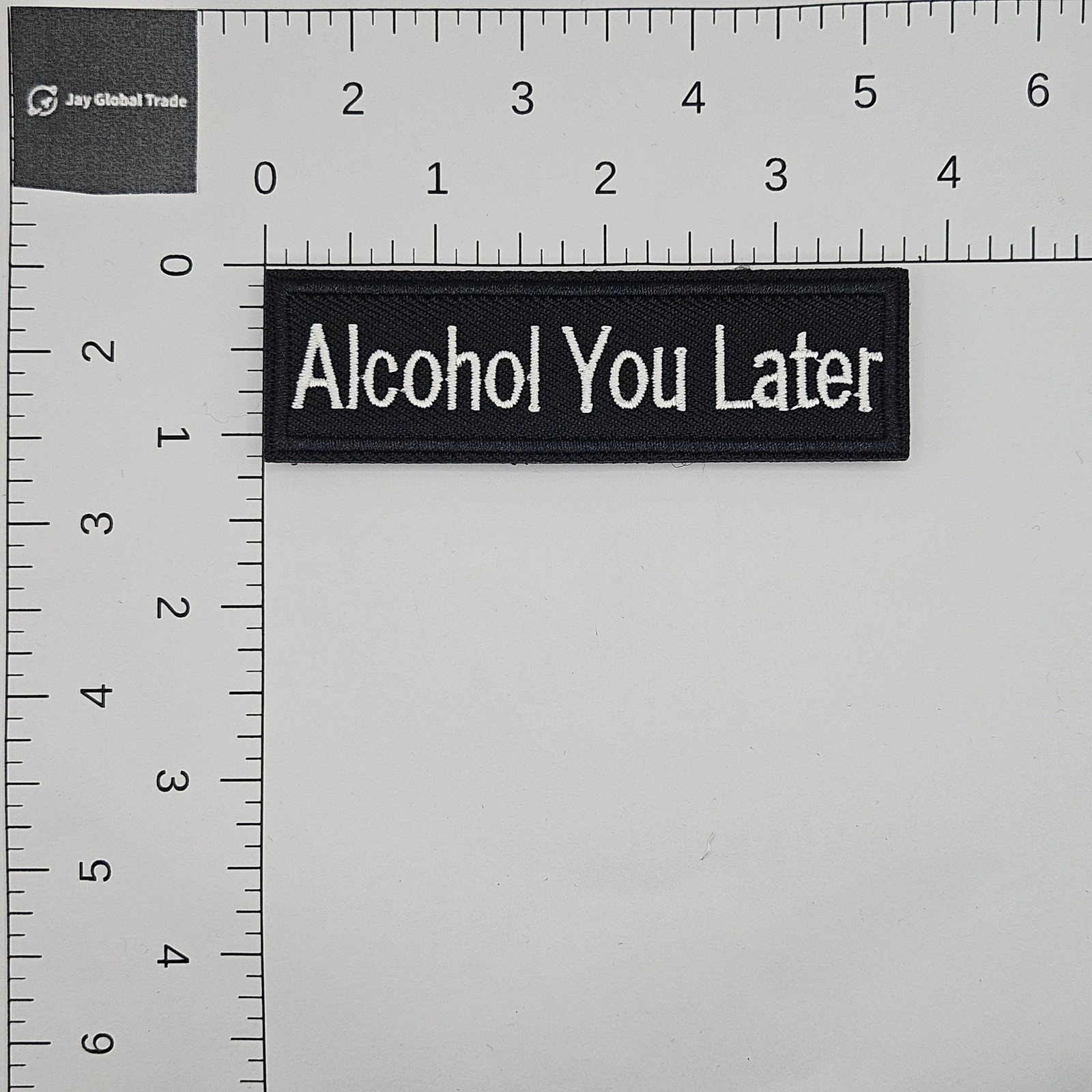 Alcohol You Later Funny Morale Patch Hook and Loop Tactical Embroidered Black