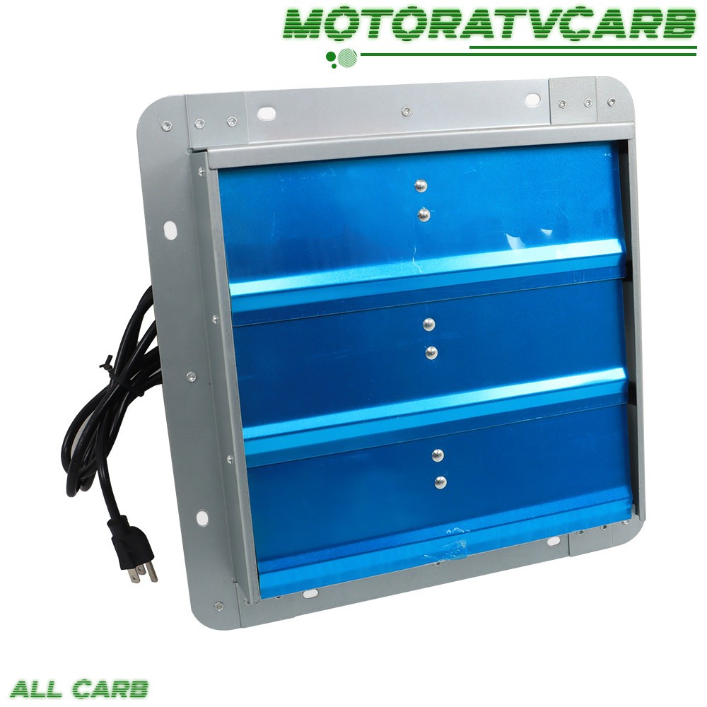 ALL-CARB 12 Inch Shutter Exhaust Fan Aluminum With Meters Power Cord Kit