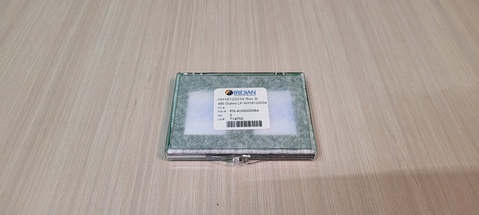 (QTY. 2) IRIDIAN SPECTRAL TECH 495 DICHRO LP FILTER HH16120034 PN-AHQ000064
