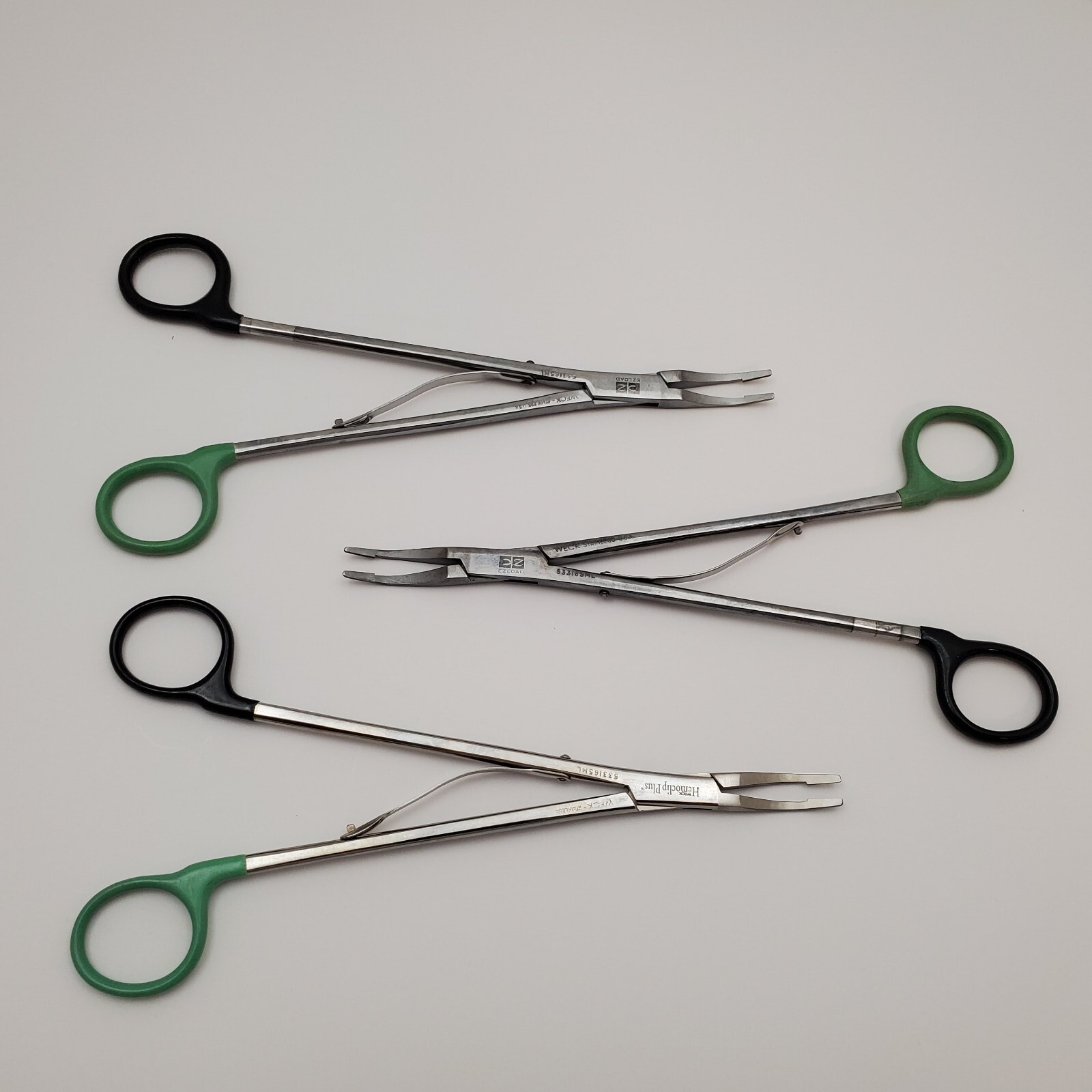 Lot of (3) Weck 533165 Hemoclip Plus Clip Applier (green)
