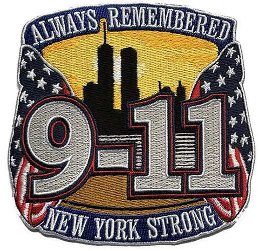 9-11 Always Remembered - Gold Sky Fire NEW Patch