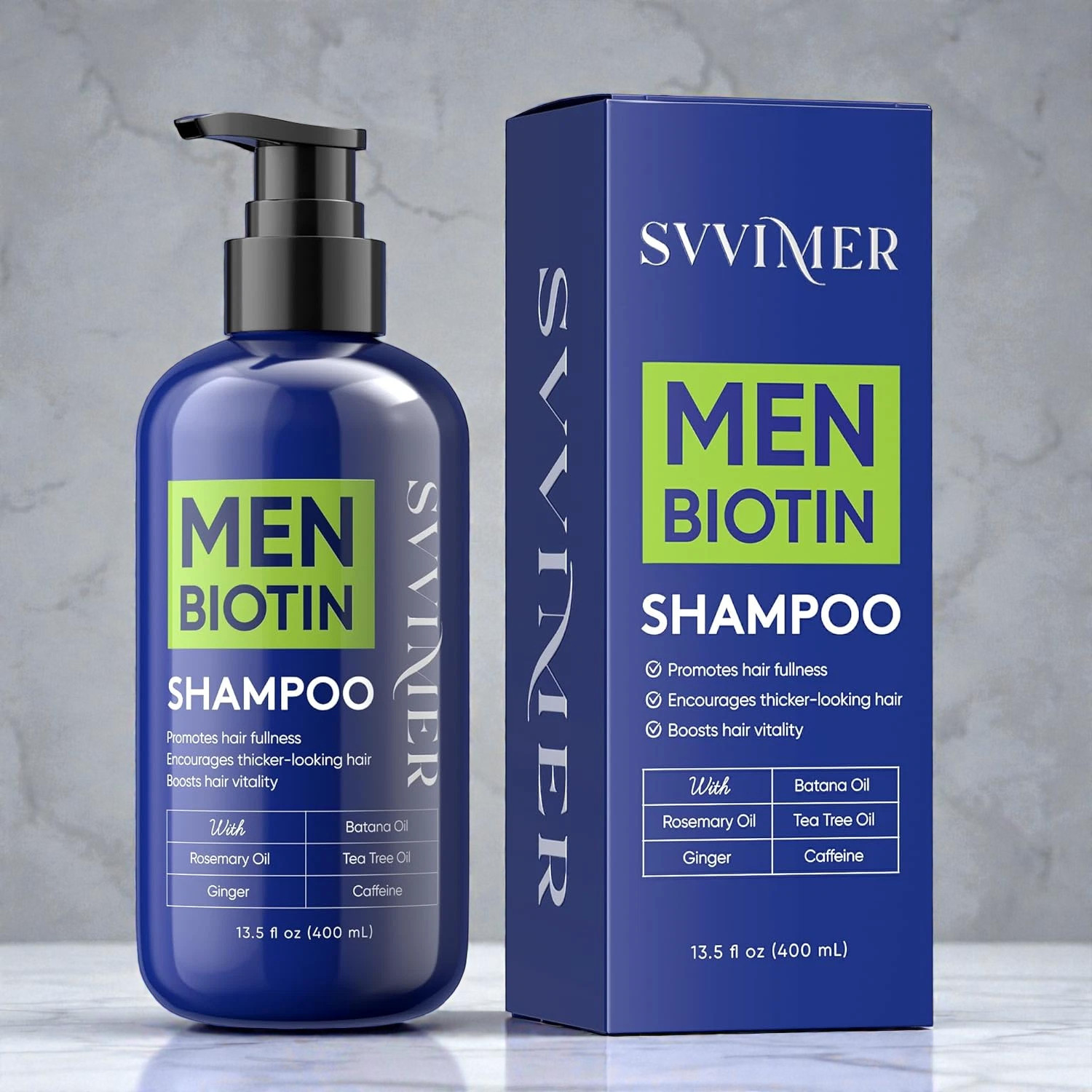 Svvimer Hair Growth Shampoo for Men - Biotin Thickening Shampoo w/ Rosemary Oil